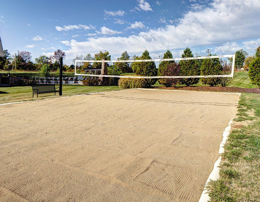 sand volleyball court grayson cottages centurion property group